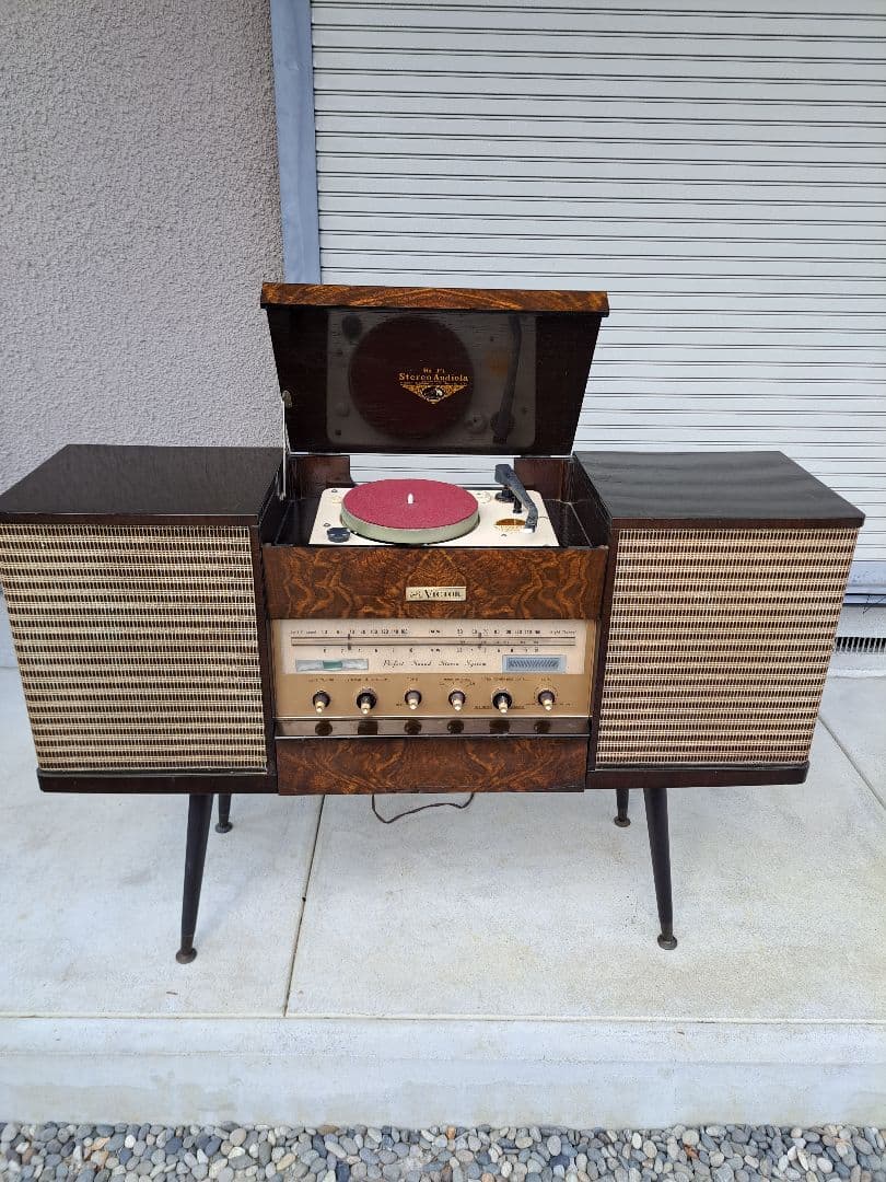 昭和レトロ　ビクターSTEREO SPEAKER BAFFLE&RADIO