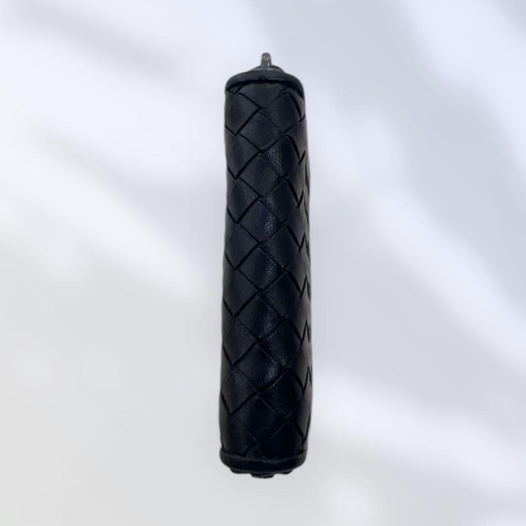 【美品】 ボッテガヴェネタ イントレチャートラウンドファスナー 黒 ケース