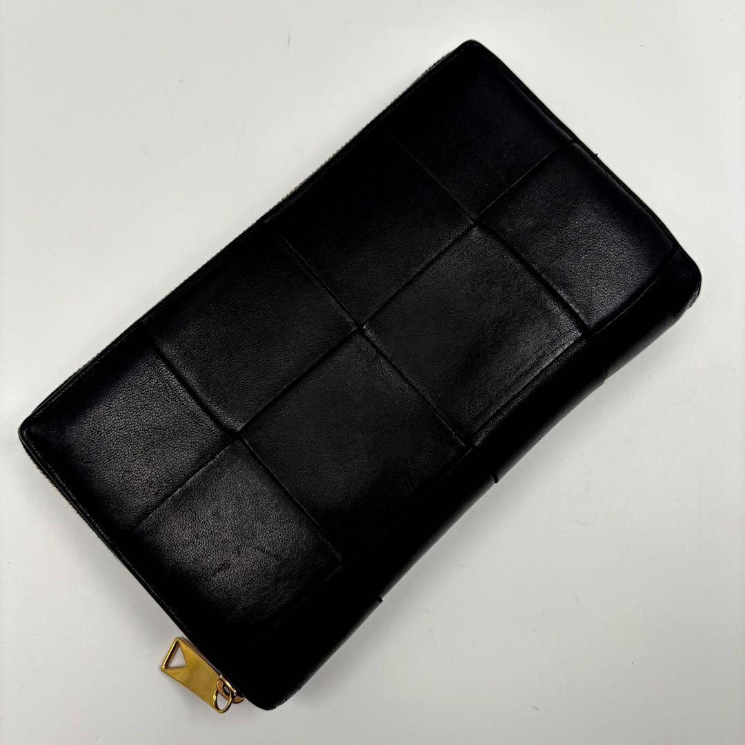 ✨美品✨　ボッテガヴェネタ カセット 長財布 ラウンドファスナー ブラック　希少