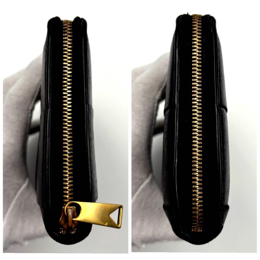 ✨美品✨　ボッテガヴェネタ カセット 長財布 ラウンドファスナー ブラック　希少