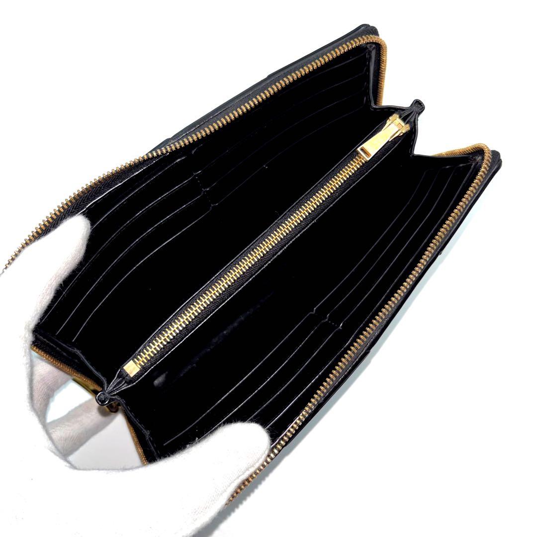 ✨美品✨　ボッテガヴェネタ カセット 長財布 ラウンドファスナー ブラック　希少