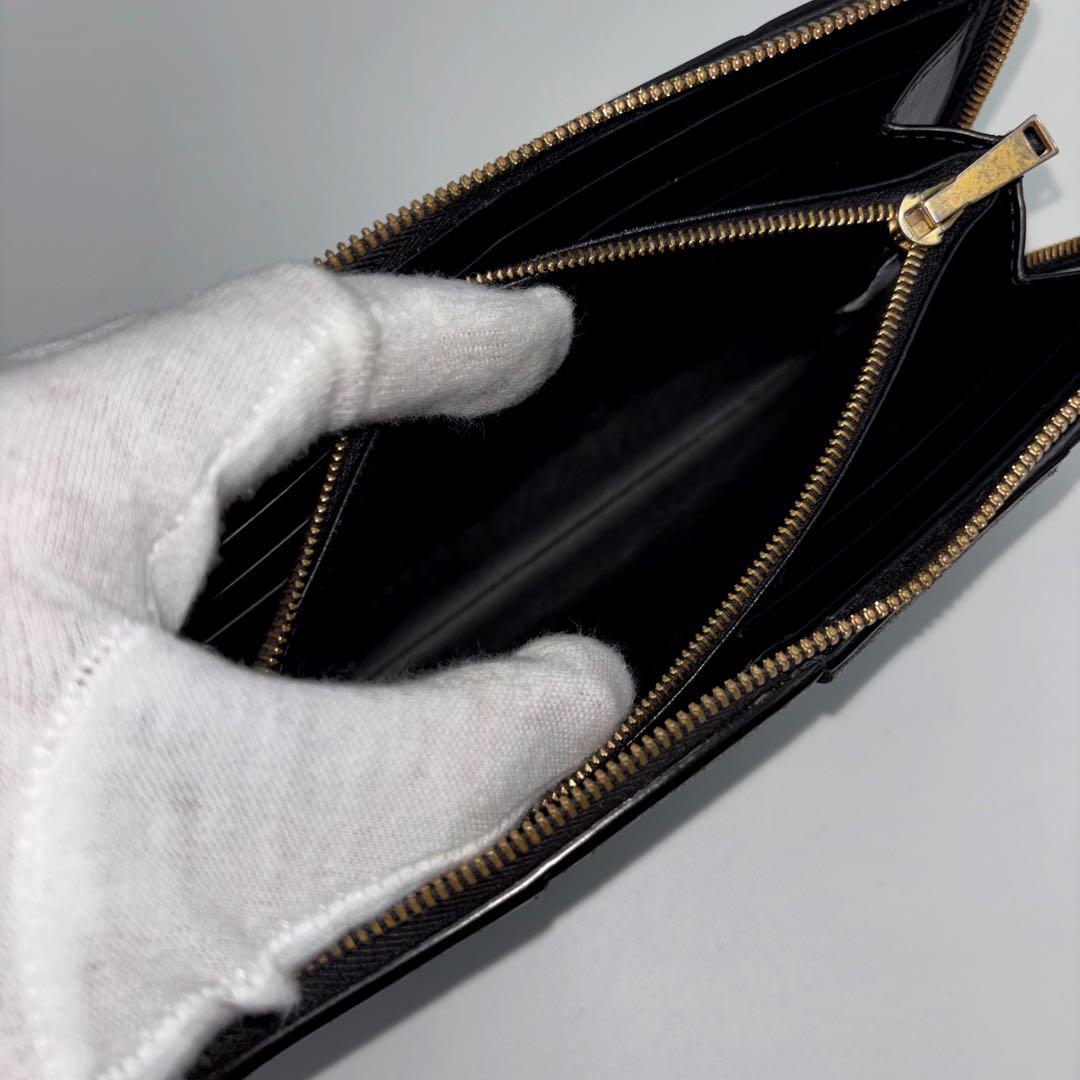 ✨美品✨　ボッテガヴェネタ カセット 長財布 ラウンドファスナー ブラック　希少