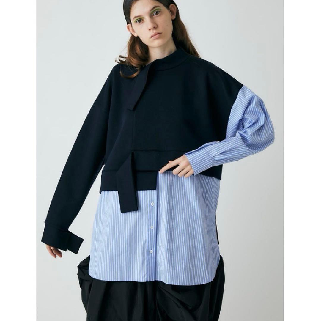 極美品 ENFOLD ダンボール スウェットレイヤーPULLOVER