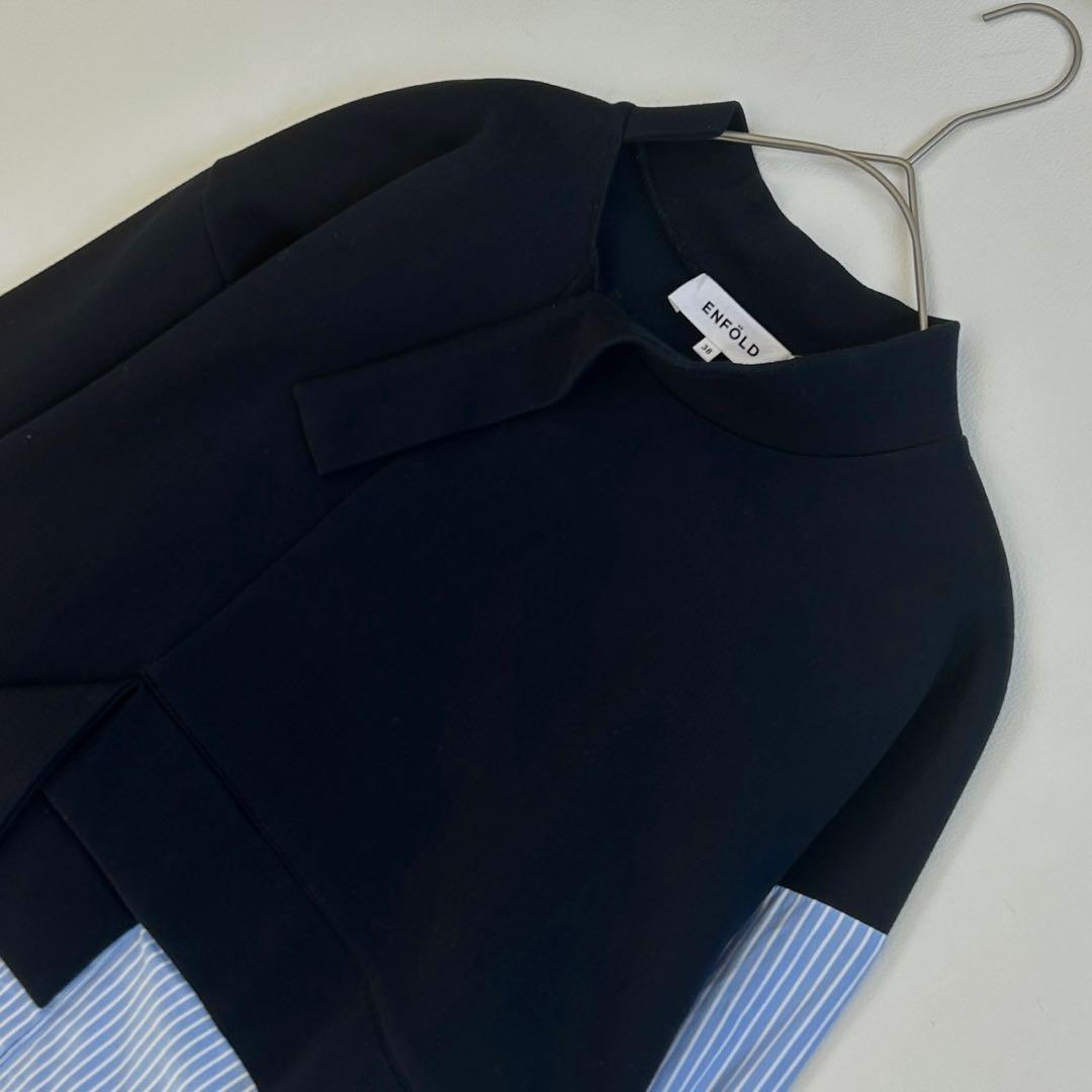 極美品 ENFOLD ダンボール スウェットレイヤーPULLOVER