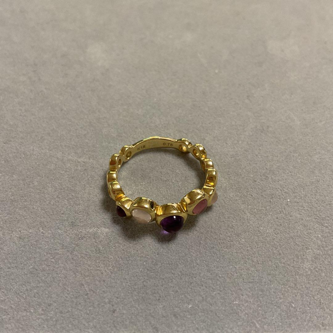 【専用】K18 トルマリンリング　鑑別書付