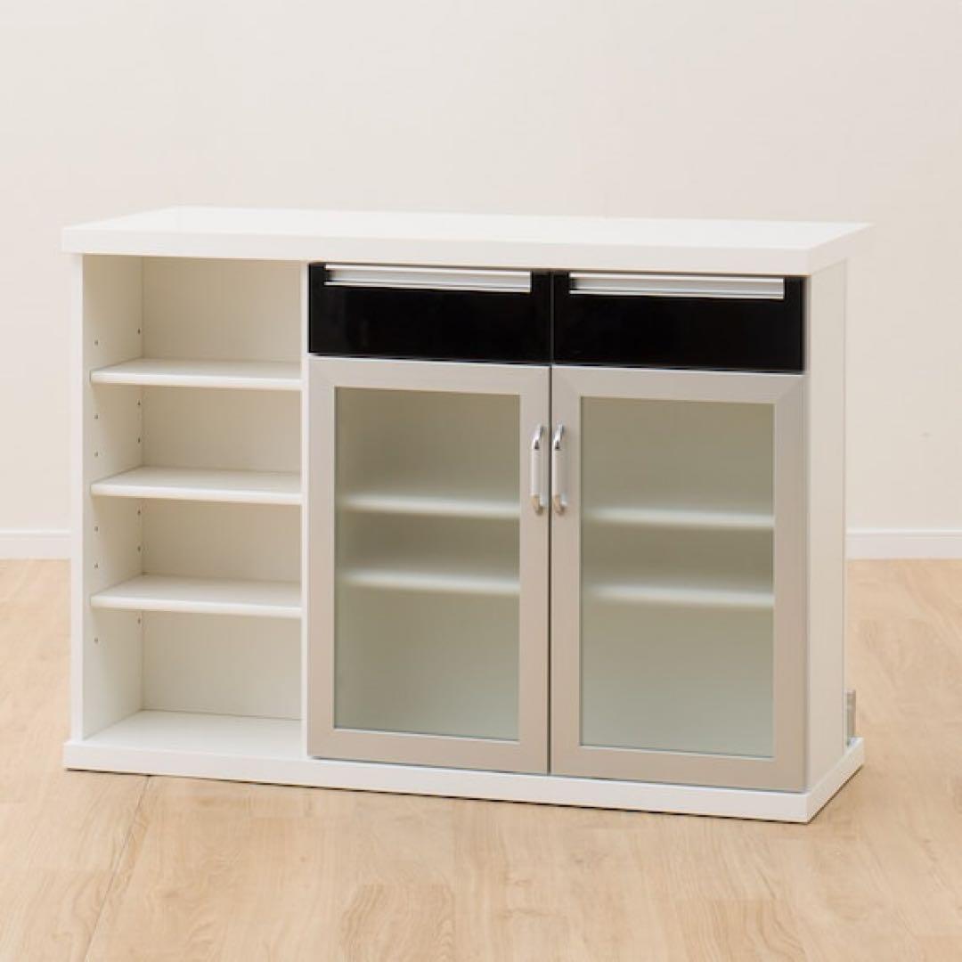 【美品】【☆なーみ☆】ニトリ バーカウンター パース2 収納付き