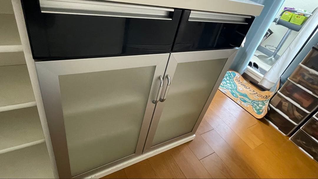 【美品】【☆なーみ☆】ニトリ バーカウンター パース2 収納付き