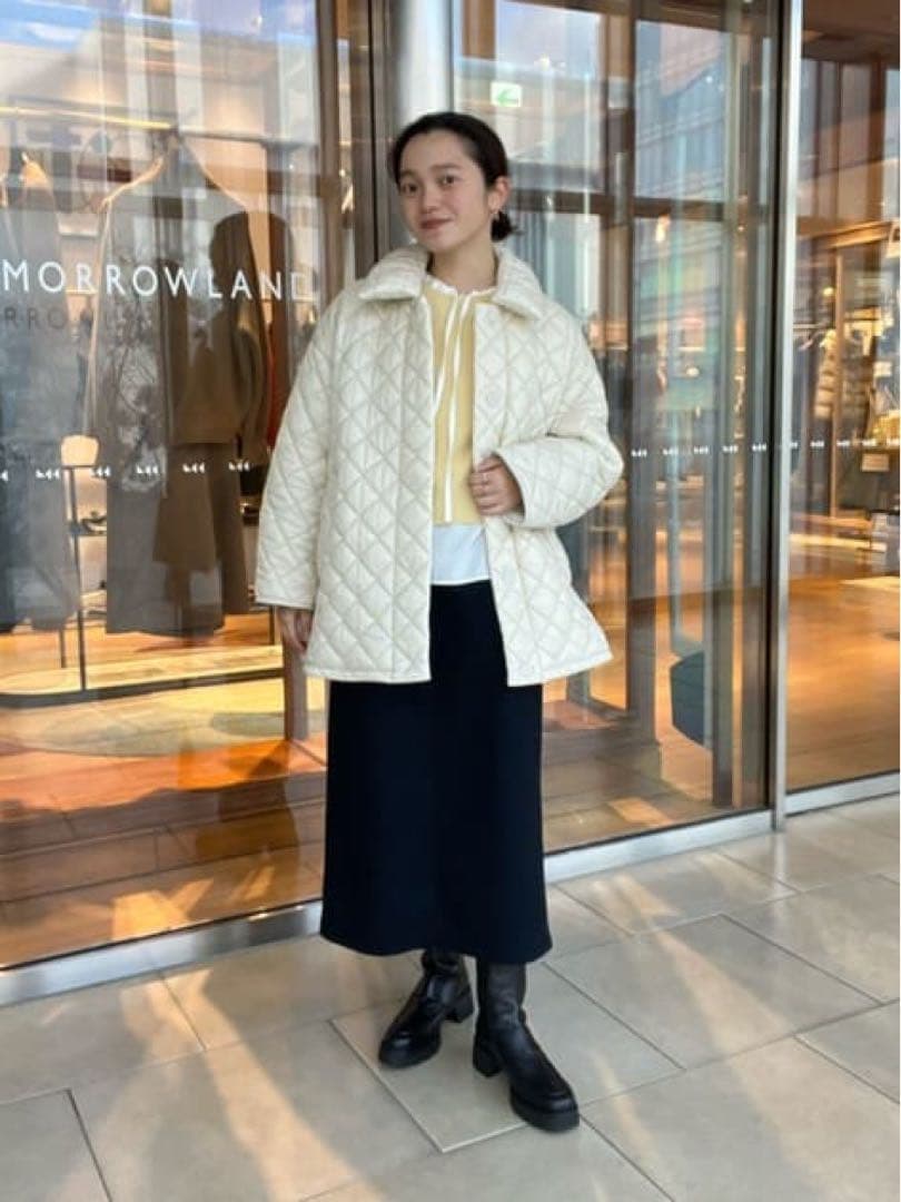 トゥモローランド ボールジィ クリスタルコットンギャザーブラウス ボウタイ 白