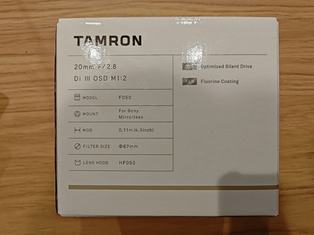 レンズ(単焦点) TAMRON 20mm F2.8 Di III OSD M1:2