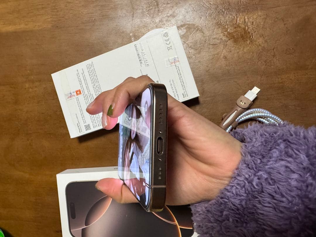 iPhone16 pro 128GB シャッター音なし　eSIM可　補償有