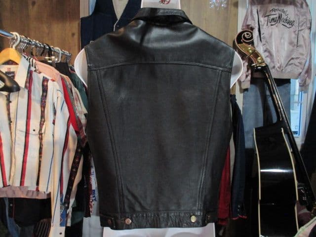 希少 ヴィンテージ 英国製 レザーベスト トラッカー REAL LEATHER社