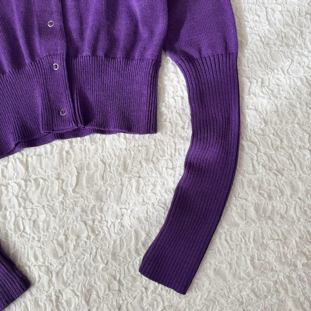 【美品】THE SHINZONE シンゾーン クルーネック 袖リブカーディガン