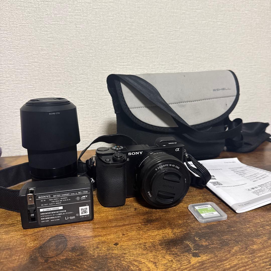 【ハッピー】【美品】SONY α6000 ダブルズームレンズキット