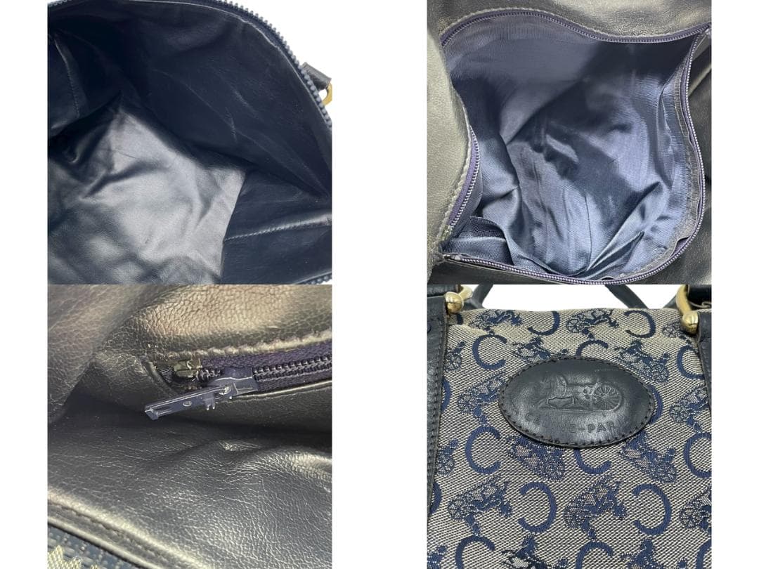 CELINE Cマカダム ハンドバッグ ミニボストンバッグ ヴィンテージ