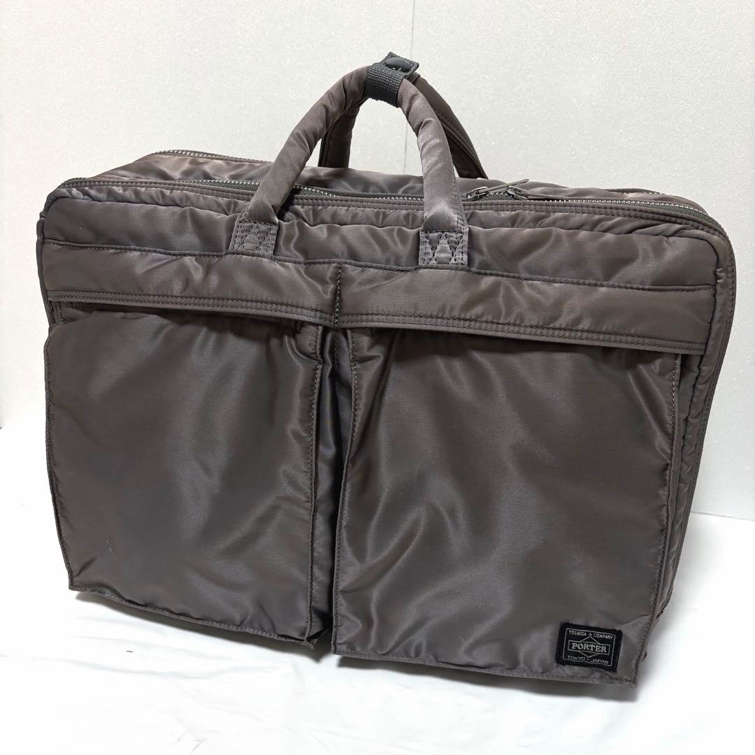 新型✨極美品 ポータータンカー ビジネスバッグ3way 2層 A4可 グレー
