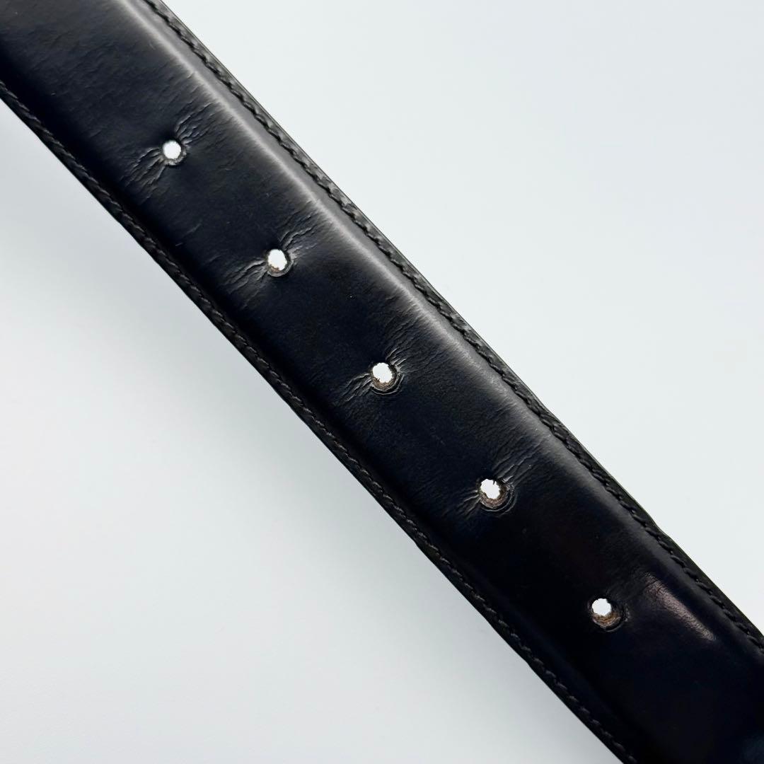 ✨美品✨フェラガモ ベルト Fバックル ビジネス シルバー金具 メンズ レザー