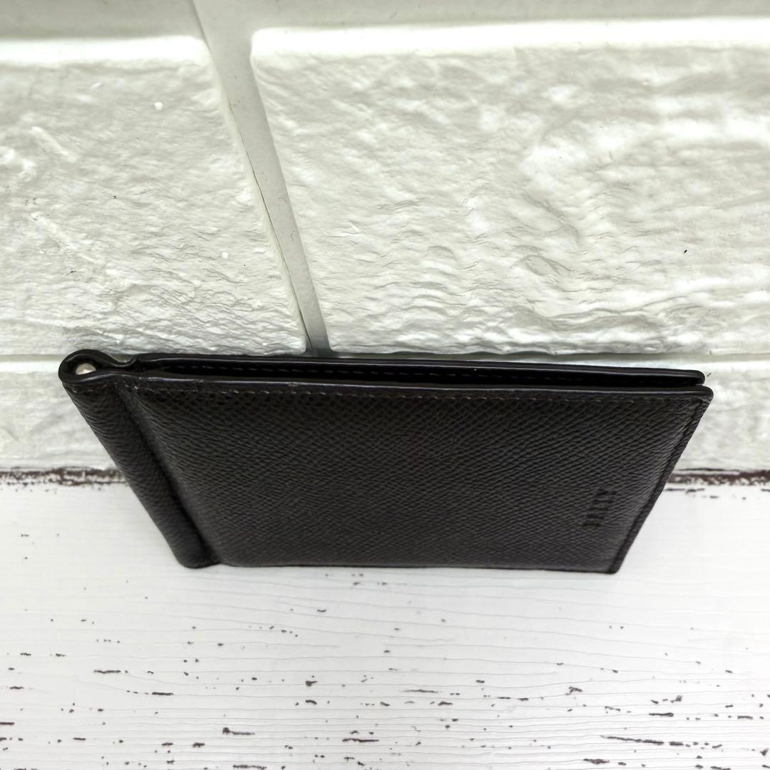 極美品✨ バリー　マネークリップ　シボ革　レザー　財布　カードケース