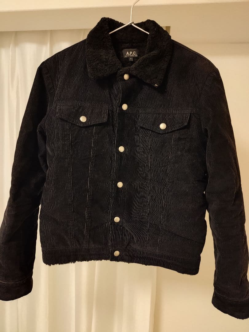 A.P.C フランス製 ムートンボア　コーデュロイブルゾン 　ダークウェア