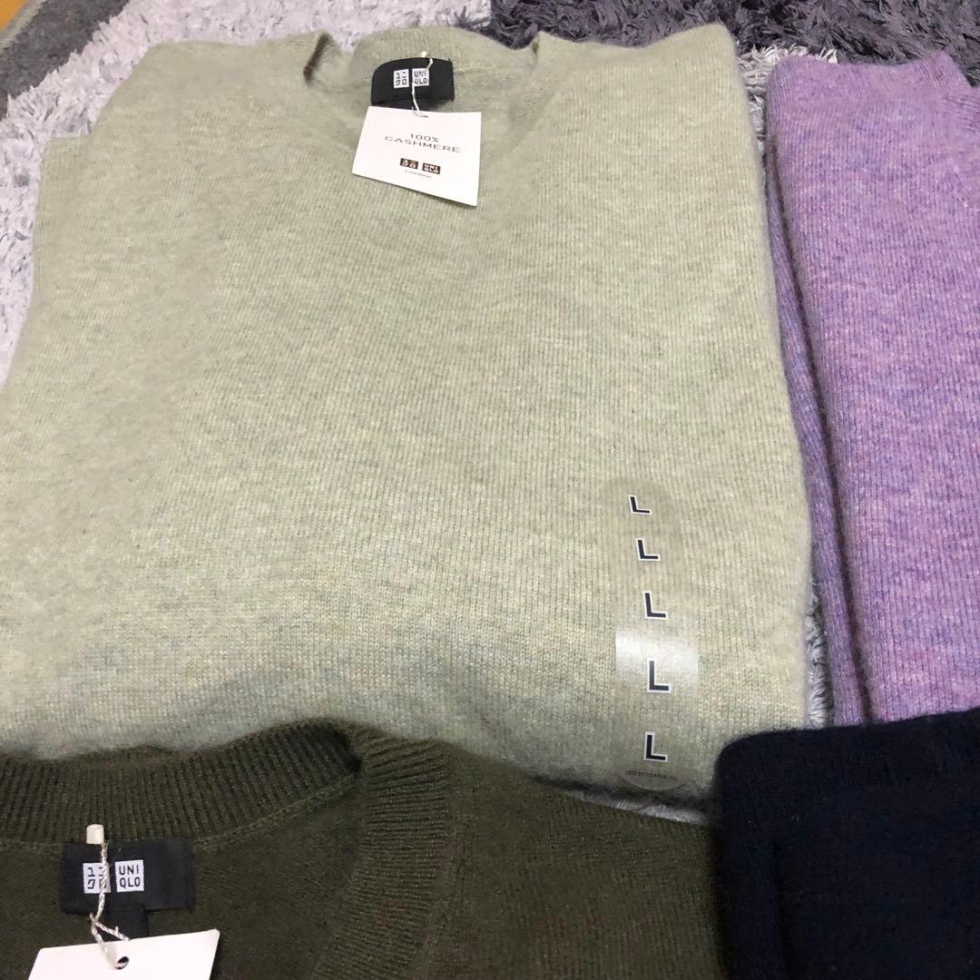 ポ*コ様 ユニクロ　カシミヤ100% ニットセーター Lサイズ 6色セット　新品
