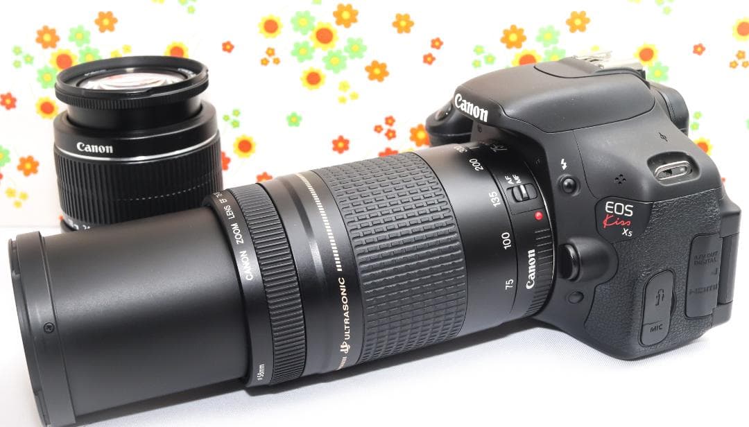 canon kiss x5☆ダブルレンズ！☆スマホに転送！☆自撮りが楽々☆動画可