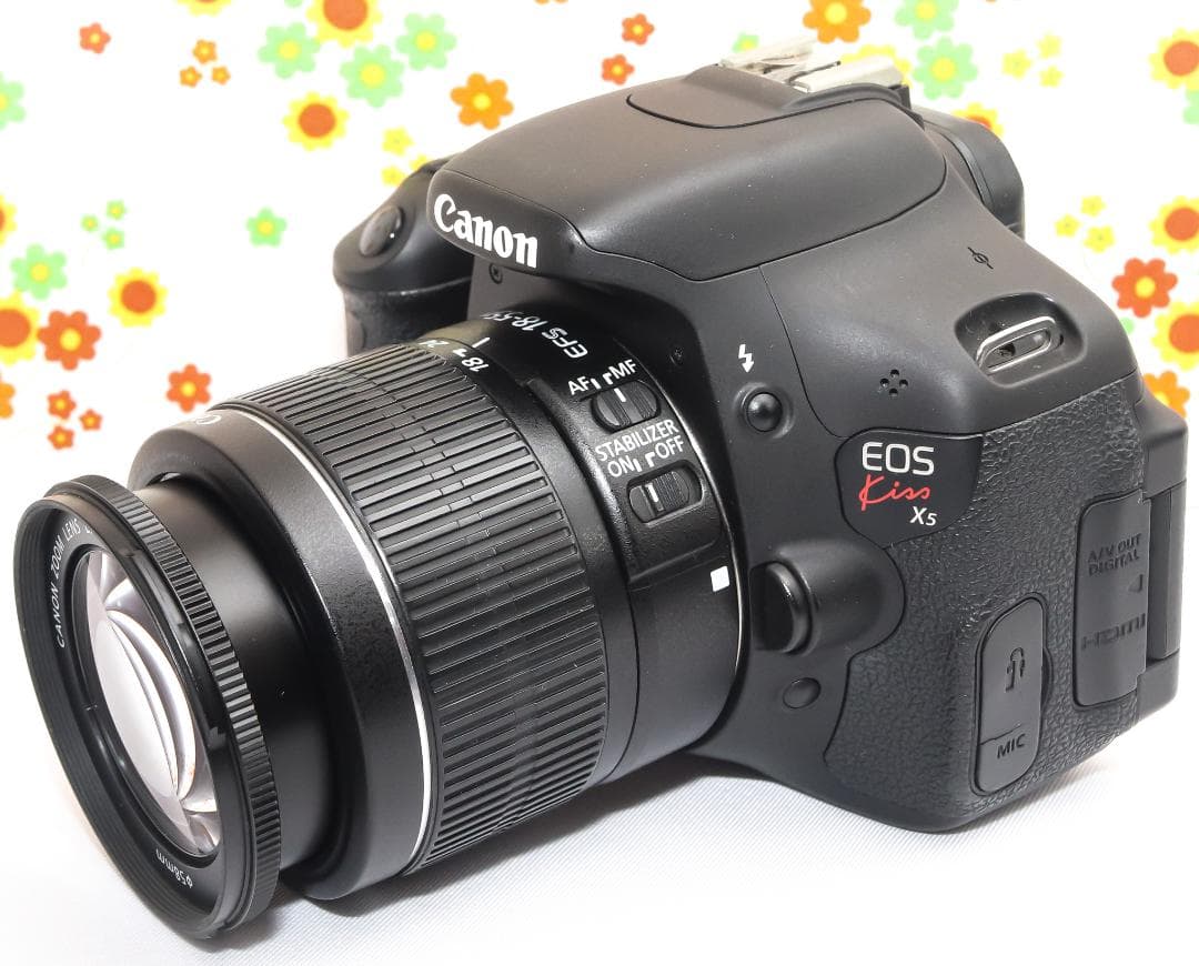 canon kiss x5☆ダブルレンズ！☆スマホに転送！☆自撮りが楽々☆動画可