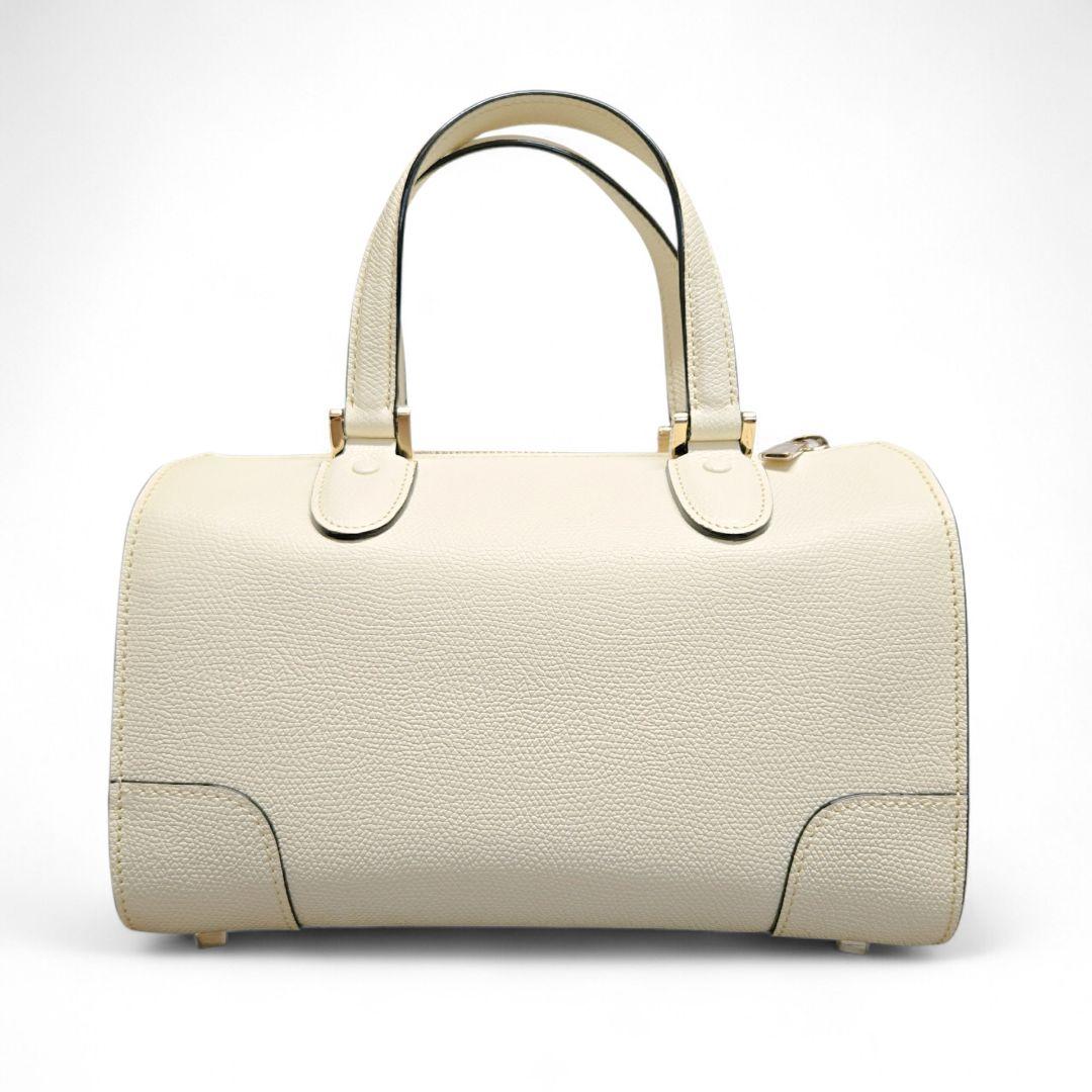 【新品】ヴァレクストラ バビラ ミニ レザー 2WAYハンドバッグ ホワイト