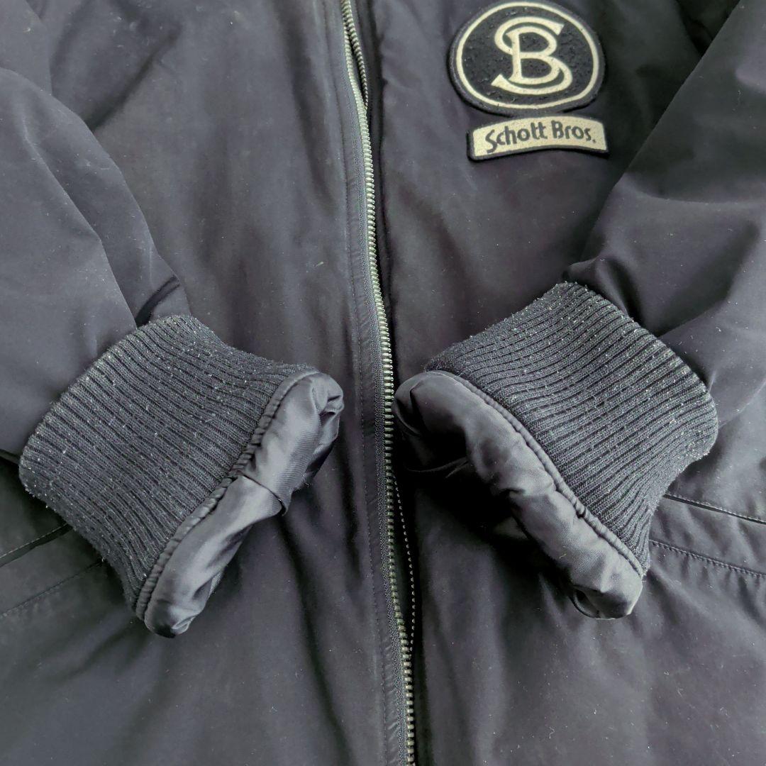Ｌ（XL相当） Schott Bros. 黒 中綿ジャンパー 大きめ ジャケット
