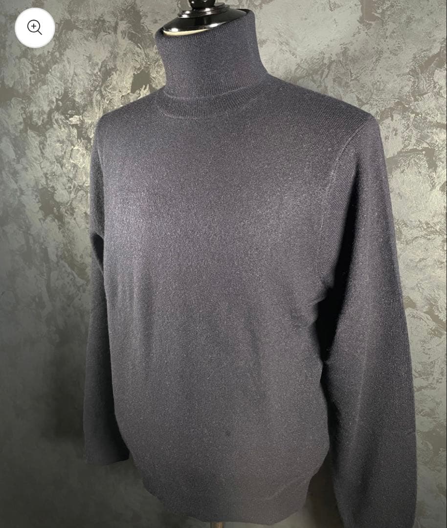 【SALE】Franco Spada新品ネイビー カシミア100% タートル L