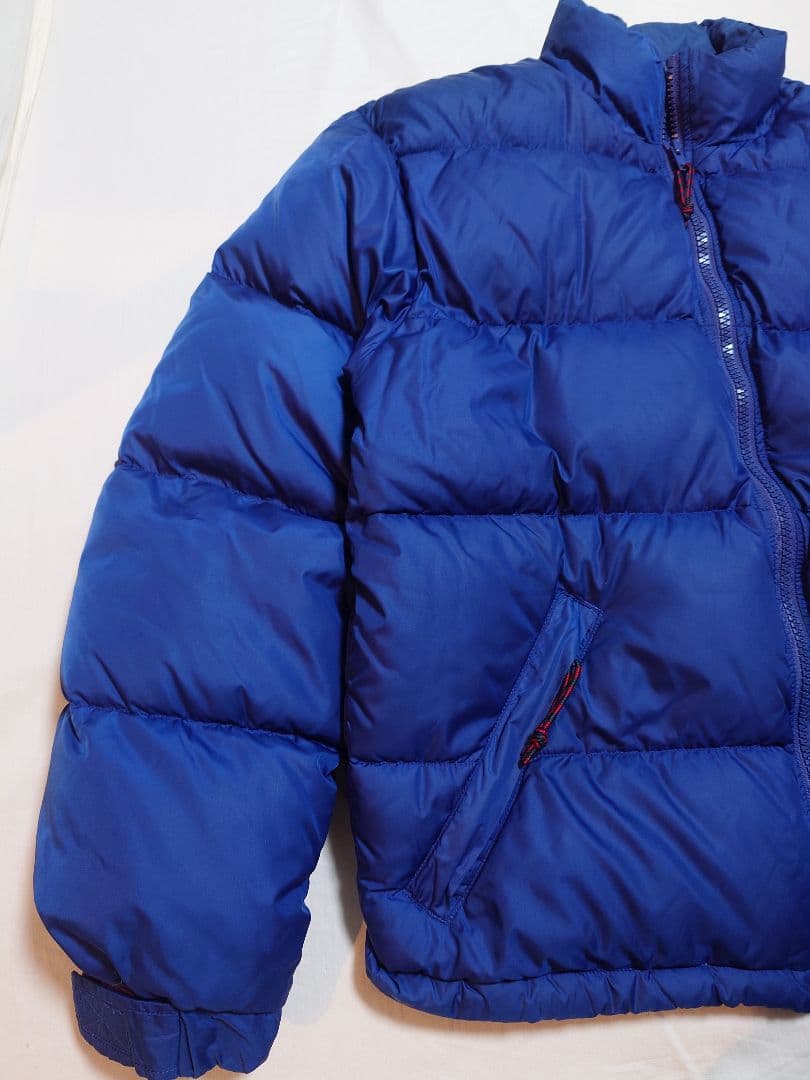 90s エルエルビーン　LLBean 青 ダウンジャケット 刺繍ロゴ