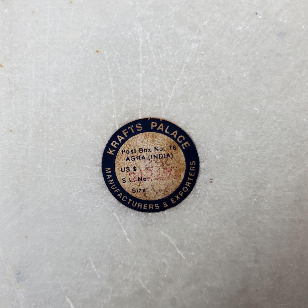 大理石プレート 螺鈿 ヴィンテージ アンティーク 美術品 芸術品 骨董品 インド