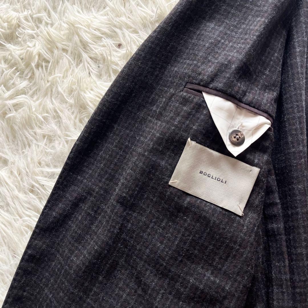 <美品>BOGLIOLI dover ブラウン ウール ジャケット サイズ48
