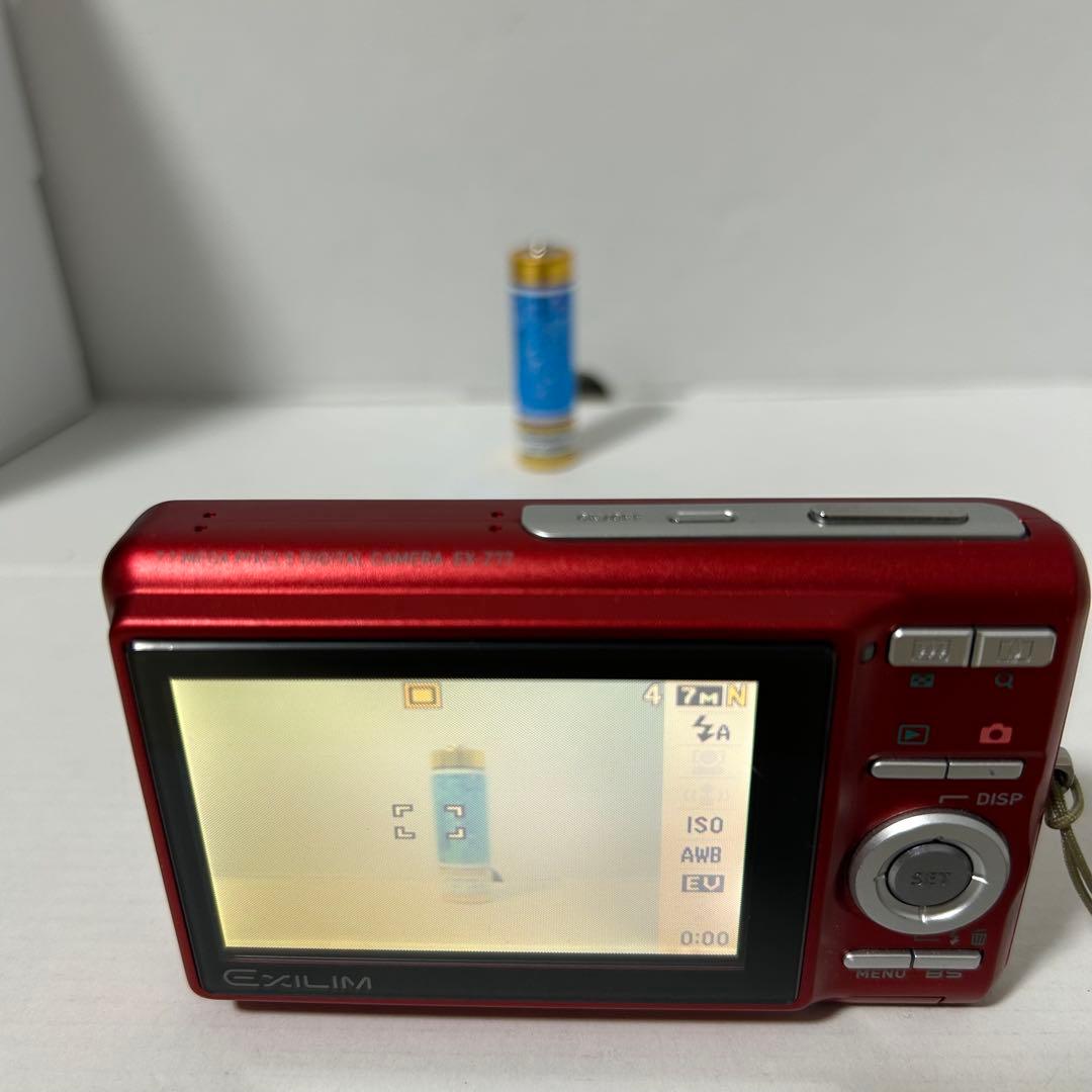 【美品】CASIO EXILIM EX-Z77 コンデジ レッド BT充電器