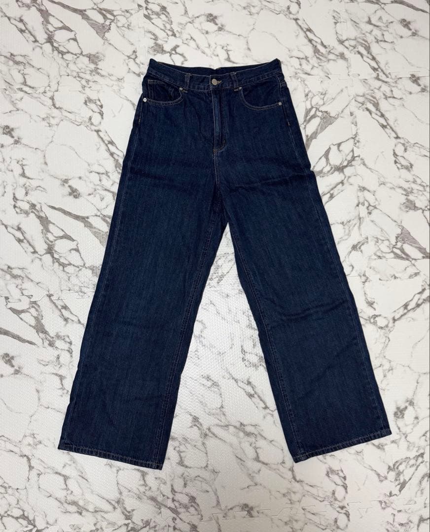 TWW 骨格ウェーブ　デニムパンツ L/XL ディープネイビー