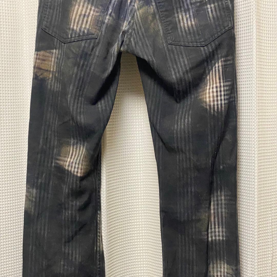 LGB ルグランブルー コーティング ブリーチ チェック デニム 29