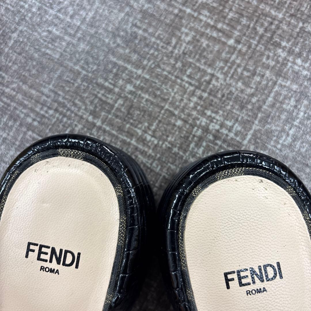 FENDI ブラウン　ミュール22.5㎝