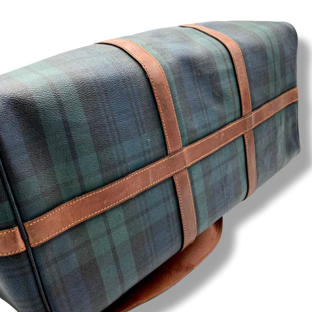 ポロラルフローレン ボストンバッグ 2way チェック柄　PVC ブラシ付き