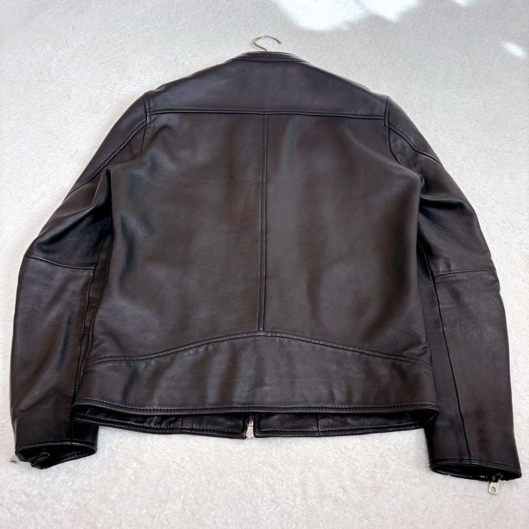 美品♡UNITED TOKYO レザージャケット シングル 羊革 本革 ブラック