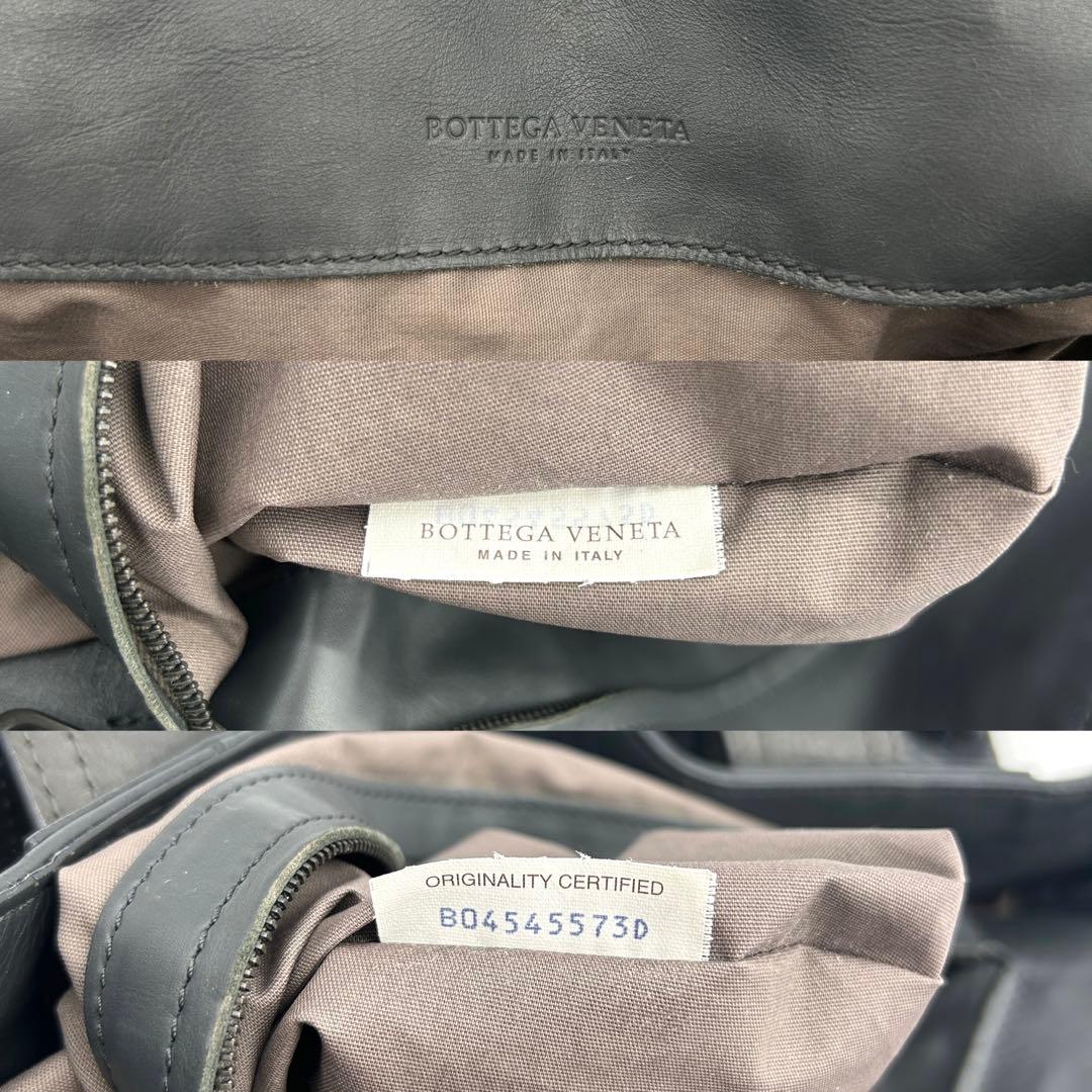 【美品】ボッテガヴェネタ トートバッグ イントレチャート 本革 グレー