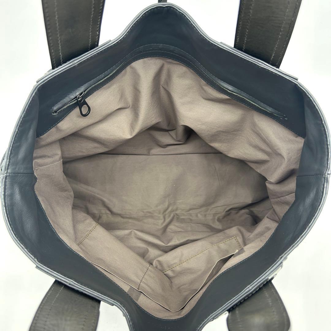 【美品】ボッテガヴェネタ トートバッグ イントレチャート 本革 グレー