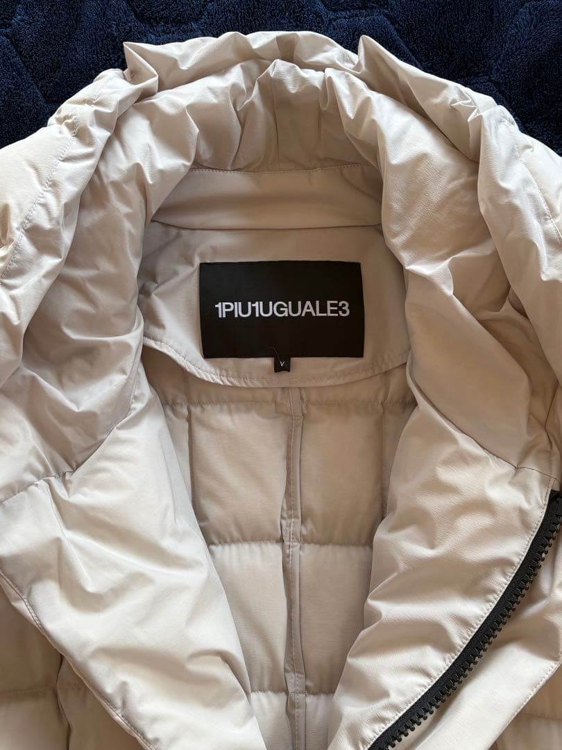 1PIU1UGUALE3 ロングダウンジャケット ライトベージュ