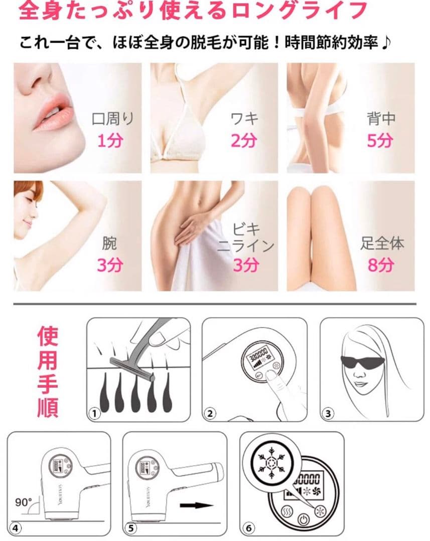 【新品】脱毛器 サロンモデル 効果抜群~永久脱毛~