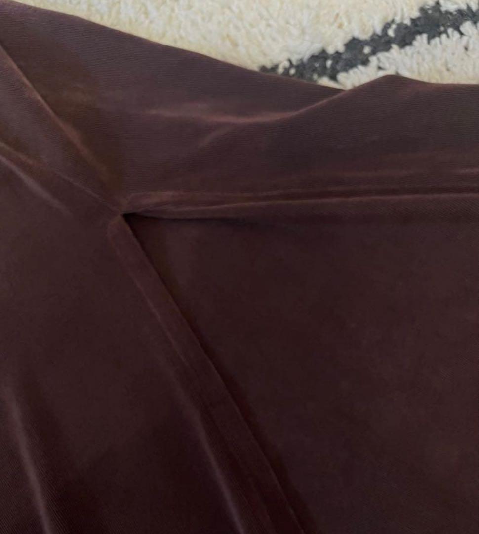 新品　anuans アセテートカットナロースカート　ベロア　アニュアンズ