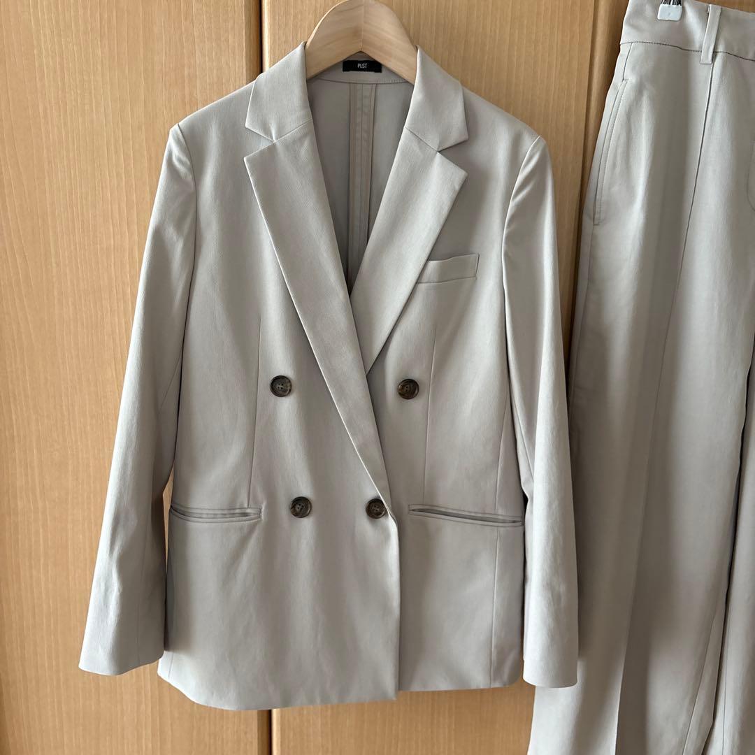 【ひまわりん】　プラステ　リネンブレンドジャケット　ホワイトブラウス2点