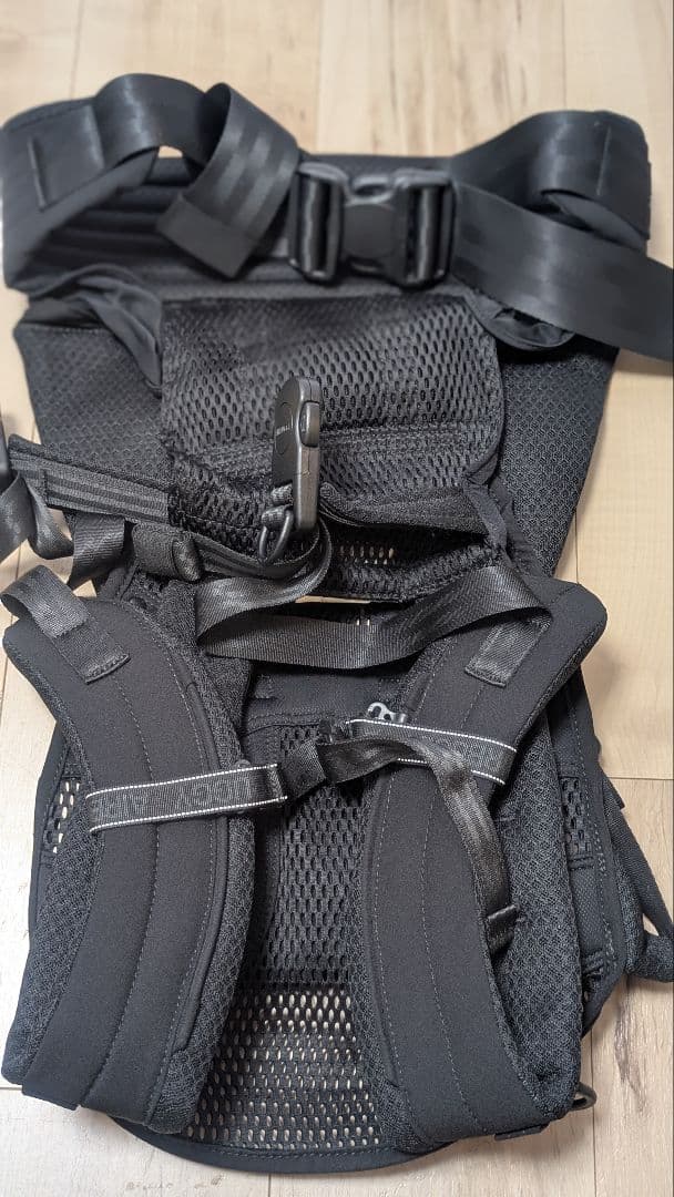 エアバギー可愛いおまけ付♥ABC BASIC PLUS+ ブラック抱っこ紐セット