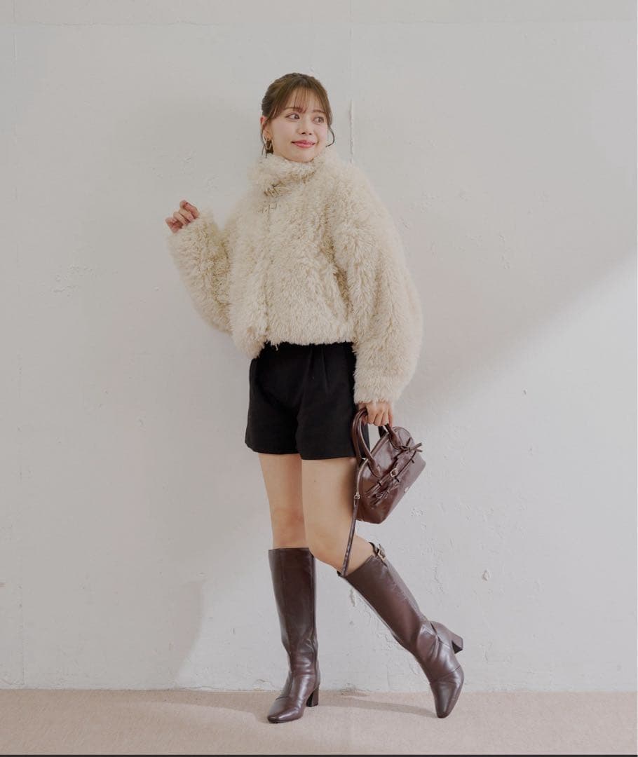 Chico スタンドプードルジャケット　アイボリー