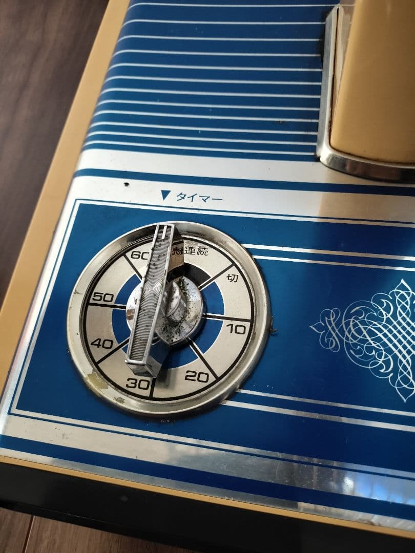 青い3枚ファンの扇風機　昭和レトロアンティークSHARPシャープPJ-303SF