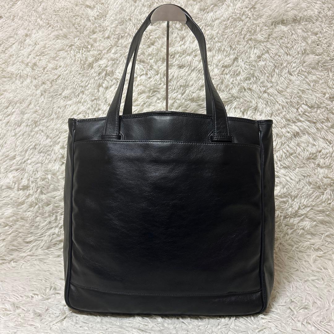 未使用級✨dunhill トラベラー オールレザー トートバッグ 大容量 黒