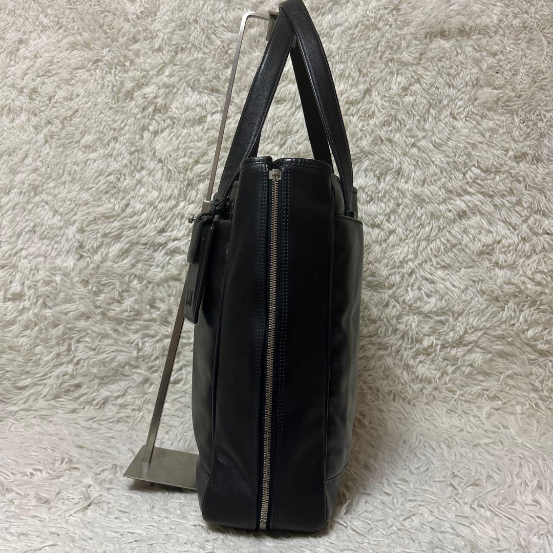 未使用級✨dunhill トラベラー オールレザー トートバッグ 大容量 黒
