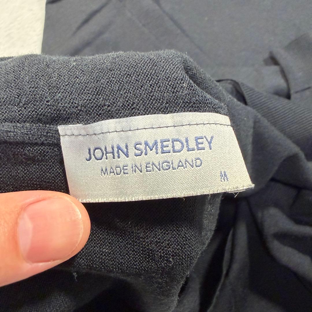 ジョンスメドレー　モックネック　ニット　ブラック　Mサイズ　ウール