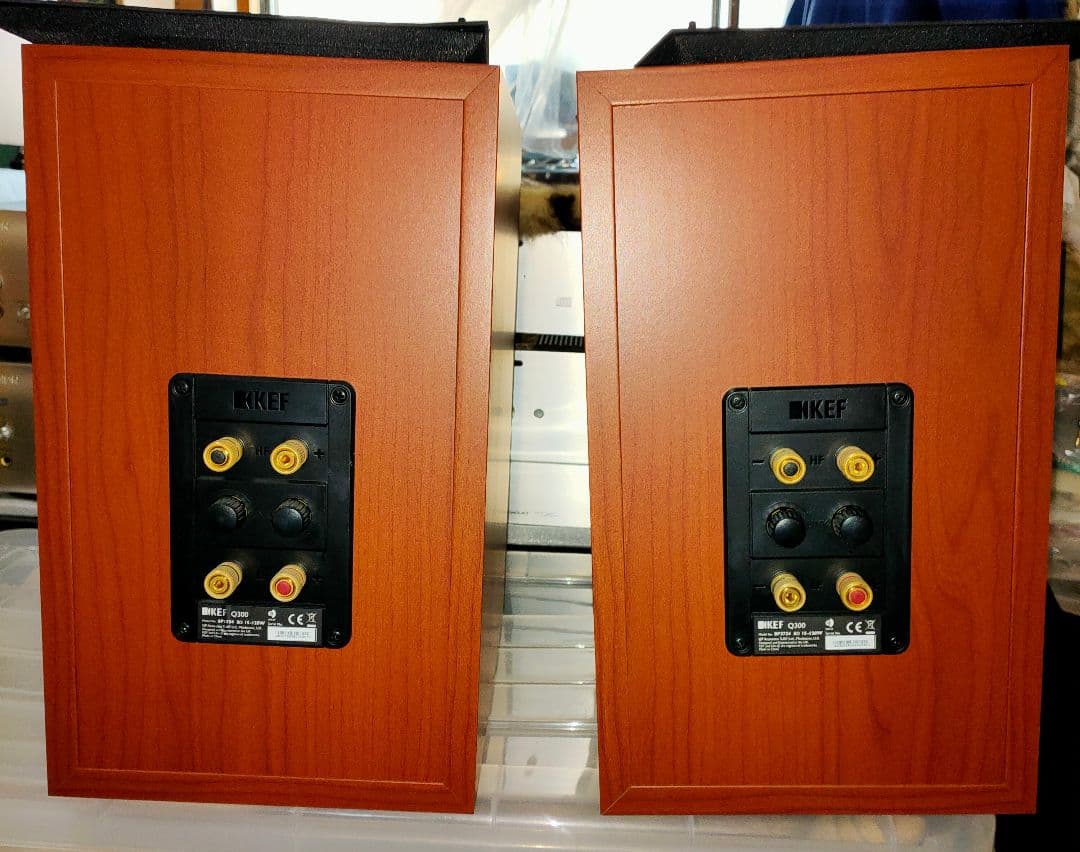 KEF Q300 ブックシェルフスピーカー 8インチ 赤